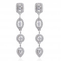 Gena.paris® 'Gabriella' Women's Sterling Silver Drop Earrings - Silver GBO1503-W