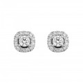 'Gilda' Women's Whitegold 18C Stud Earrings - Silver OD-5027