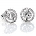 Orphelia® 'Cordelia' Women's Whitegold 18C Stud Earrings - Silver OD-5322