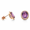 Orphelia® 'Alberta' Women's Rose gold 18C Stud Earrings - Rose OD-5338