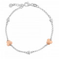 Orphelia® 'Lorelei' Women's Sterling Silver Bracelet - Silver/Rose ZA-7386