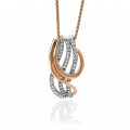 Orphelia® 'Elsia' Women's Sterling Silver Chain with Pendant - Silver ZH-7027