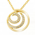 Orphelia® 'Elaine' Women's Sterling Silver Chain with Pendant - Gold ZH-7084/2