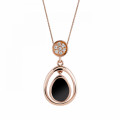 'Alda' Women's Sterling Silver Chain with Pendant - Rose ZH-7470