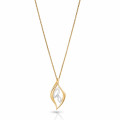 'Charlotte' Women's Sterling Silver Chain with Pendant - Silver/Gold ZH-7523/G
