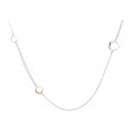 Orphelia® 'Renée' Women's Sterling Silver Necklace - Silver/Rose ZK-7181