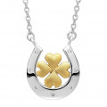 Orphelia® 'SIGNATURE' Women's Sterling Silver Chain with Pendant - Silver/Gold ZK-7517 #1
