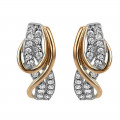 Orphelia® 'Elsia' Women's Sterling Silver Stud Earrings - Silver/Rose ZO-7027