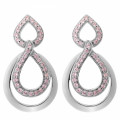Orphelia® 'Amber' Women's Sterling Silver Drop Earrings - Silver ZO-7092 #1