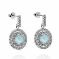 Orphelia® 'Rivera' Women's Sterling Silver Drop Earrings - Silver ZO-7481/BC
