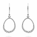Orphelia® 'Aria' Women's Sterling Silver Drop Earrings - Silver ZO-7494