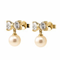 'Sparkle' Women's Sterling Silver Drop Earrings - Gold ZO-7512