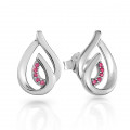 Orphelia® 'Dazzle' Women's Sterling Silver Stud Earrings - Silver ZO-7518/R