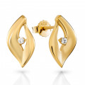 Orphelia® 'Milan' Women's Sterling Silver Stud Earrings - Gold ZO-7519/G