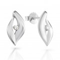 Orphelia® 'Milan' Women's Sterling Silver Stud Earrings - Silver ZO-7519