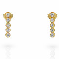 'Bling' Women's Sterling Silver Drop Earrings - Gold ZO-7547/G