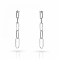 'Eve' Women's Sterling Silver Drop Earrings - Silver ZO-7550