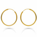 Orphelia® 'Agata' Women's Sterling Silver Hoop Earrings - Gold ZO-7552/G