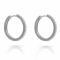 Orphelia® 'Fay' Women's Sterling Silver Hoop Earrings - Silver ZO-7557