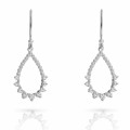 Orphelia® 'Petal' Women's Sterling Silver Drop Earrings - Silver ZO-7564