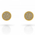 Orphelia® 'Bella' Women's Sterling Silver Stud Earrings - Gold ZO-7565/G