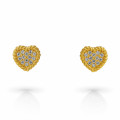 'Elite' Women's Sterling Silver Stud Earrings - Gold ZO-7566/G