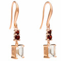 Orphelia® 'Fira' Women's Sterling Silver Drop Earrings - Rose ZO-7571/RG