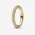 Pandora® 'Timeless Pavé' Women's Gold Plated Metal Ring - Gold 162627C01