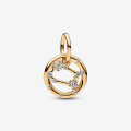 Pandora® Pandora Moments 'Zodiac Sign' Women's Gold Plated Metal Charm - Gold 762711C01