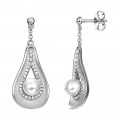 Pierre Cardin® Women's Sterling Silver Drop Earrings - Silver PCER90274A000