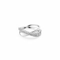 Swarovski® 'Twist' Women's Base Metal Ring - Silver 5563911